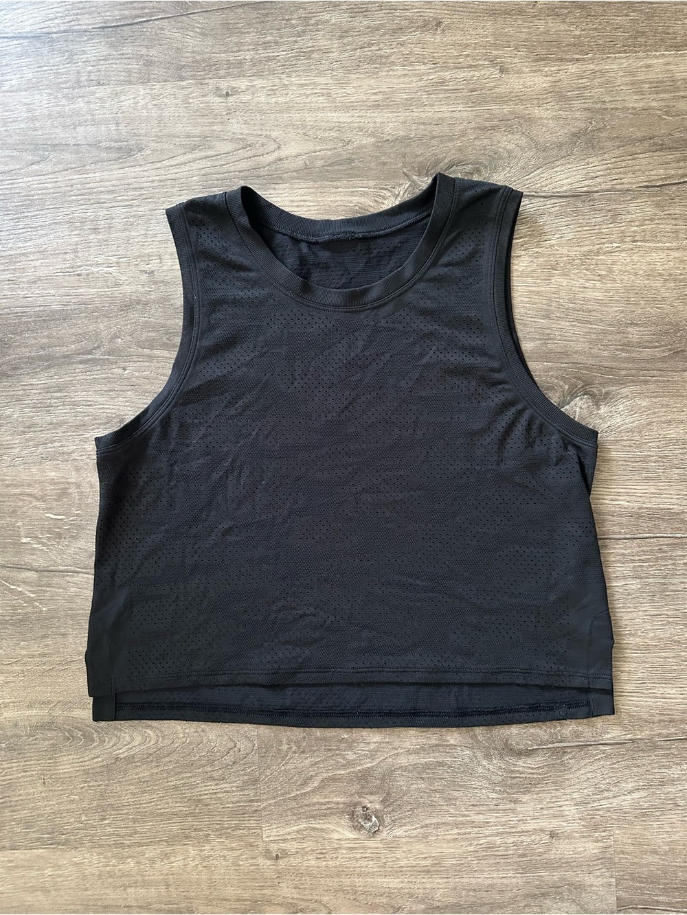 Lululemon Black Sleeveless Camo Mesh Tank Top
